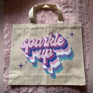Sparkle Up Canvas Tote Bag - Multicolor